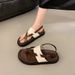 Women's Flat Sandals Roman Style With Fashion Women 2024 New Cross Strap Clip Summer Skirt Wear Beach Sandals_vogvips.com