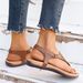Large Size Women's 2025 Summer New Flat Toe Beach Shoes For Vacation And Leisure, Hollow Roman Sandals_vogvips.com