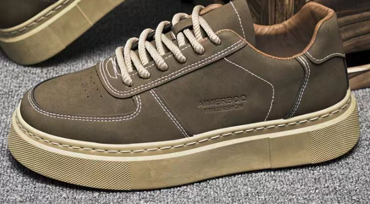 Men's 2024 New Autumn Work Board Men's Thick Soled Casual Sports Anti Slip Wear-resistant Labor Protection Trendy Shoes_vogvips.com