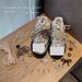 Ballet Shoes High Grade Decorative Pearl Bow Shoe Flower Pendant Silver Gray Beaded Shoe Buckle Shoelaces_vogvips.com