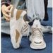 Men's Breathable Mesh Sneakers With Thick Sole For Summer, Lightweight Casual Sports Shoes, Round Toe, Low Heel, Fashionable Dad Shoes_vogvips.com