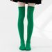 European And American Knee Length Tube Christmas Halloween Solid Color Cosplay Party Role-playing Dance Jk Outfit Beautiful Leg Socks_vogvips.com
