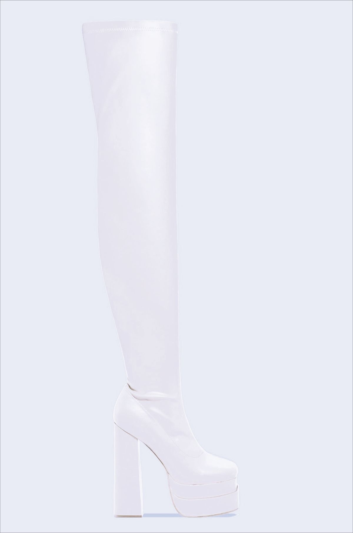 Women's Over The Knee Boots Stretch Square Toe Block Heel Thick Sole 40-43 Large Size Comfortable Fashionable_vogvips.com