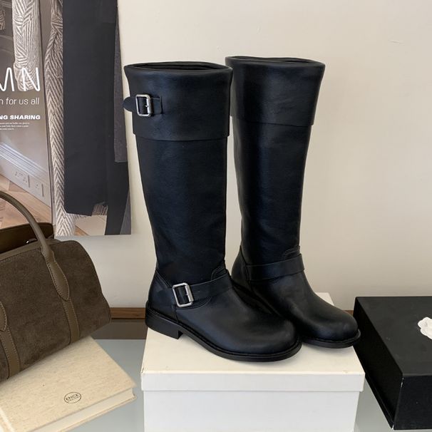 Chunky-Heeled French-Style Over-The-Knee Women's Boots, 2026 New High-Tube Riding Boots_vogvips.com