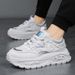 2024 Autumn New Thick Soled Dad Mesh Non Slip Student Casual Live Sports Breathable Men's Shoes_vogvips.com