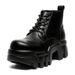 Gear Bottom Heightened Thick-soled Martin Boots Men's High Street Bulldozer Tooling Locomotive Boots Medium Head Derby Boots_vogvips.com