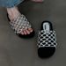 Sheepskin Version Hand Woven Fishing Net Hollow Thick Soled Beach Shoes For Women, Genuine Leather Versatile Casual Round Toed Open Toed Sandals_vogvips.com