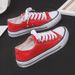 Dou Chuan Spring New Canvas Shoes Women's Trend Simple Low-top Casual Cloth Shoes Breathable Student Board Shoes Men_vogvips.com
