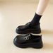 Small Leather Shoes Women's Models Fleece Platform Loafers Women's Shoes Shoes_vogvips.com