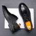 New Fashion Business Genuine Leather British Brock Men's Shoes Men's Business Formal Wear Oxford Shoes Lace-up Fashion Black Dress Wedding Derby Shoes_vogvips.com