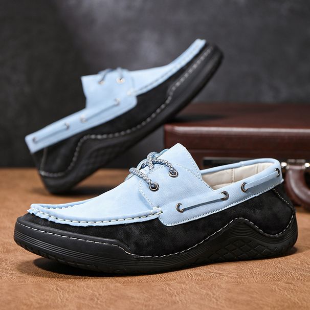 Trendy Driving Men's Shoes Breathable Leather Soft Bottom Skateboard Shoes Men's Business British Style Versatile Casual_vogvips.com