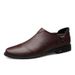 Men's Head Layer Foot Cover Single Shoes Loafers Men's Shallow Mouth Casual Single Shoes Lazy Shoes_vogvips.com