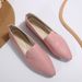 Women's Shoes Large Size Women's Casual Flat Shoes Pointed Toe Simple Snakeskin Pattern Shallow Mouth Breathable One Foot Slip On Large Size 43_vogvips.com