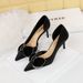 3226-AH31 European And American High-heeled Stiletto Women's Shoes, Shallow Pointed Toe, Side Hollow-out Design,_vogvips.com