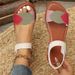 Large Size Flat Beach Foreign Trade, In Stock, New Summer Style, Color-blocked With Velcro, Versatile European And_vogvips.com