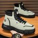 Snow Boots Men's Winter Snow Boots Fleece Lined Waterproof Work Boots With Anti-Slip Sole Casual Hiking Shoes For Cold Weather_vogvips.com