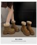 Snow Boots Women's Winter 2025 New Style Short-top Fleece Burken Cotton Shoes_vogvips.com