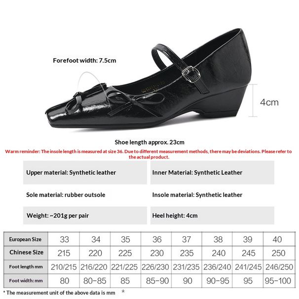 Cameido Women's French Square Toe Mary Jane Flats With Bow Strappy Fairy Style Spring Shoes_vogvips.com