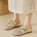 Rhinestone-embellished Hollowed-out Closed-toe Mules Outdoor Wear, 2026 Hot-selling Summer Mesh Breathable Rhinestone_vogvips.com