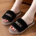 New Winter Indoor And Outdoor Plush Warm One-Word Cotton Slippers For Women Creative Personality Embroidered Soft Sole_vogvips.com