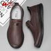 Huili Men's Casual Leather Shoes, 2026 Spring New Trendy Retro Sports Slip-on Shoes, Old Beijing Style Shoes_vogvips.com