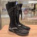 Women Boxing Boots Sheepskin Version~ Genuine Leather Soft Sole Sports Training Hunting Boxing Color Block Long Martin Mid-Calf Boots For_vogvips.com