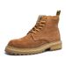 European Warm Series Straight Martin Short 2025 Autumn Winter Zipper Men Genuine Leather Yellow Thick Sole Work Boots_vogvips.com