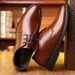 Premium Formal Oxford Shoes For Men - Waterproof PU Leather Business Dress Shoes With Classic Pointed Toe & Lace-Up Closure_vogvips.com