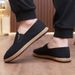 Men's Breathable Lightweight Slip-On Casual Shoes - Comfortable Anti-Slip Soft Sole Traditional Chinese Cloth Shoes For Dad & Elderly_vogvips.com