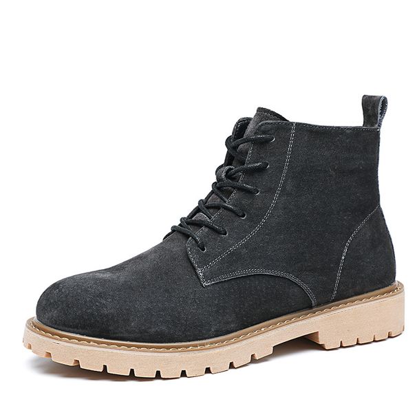 European Warm Series Black High-Top Martin For Men 2025 New Autumn British Style Motorcycle Work Men's Thick-Soled Mid-Top Leather Boots_vogvips.com