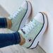 Mesh Dad Shoes For Women Thick Soled Platform Shoes 2025 Spring New All Match Popular Small Height Enhancing Casual Women's Shoes_vogvips.com