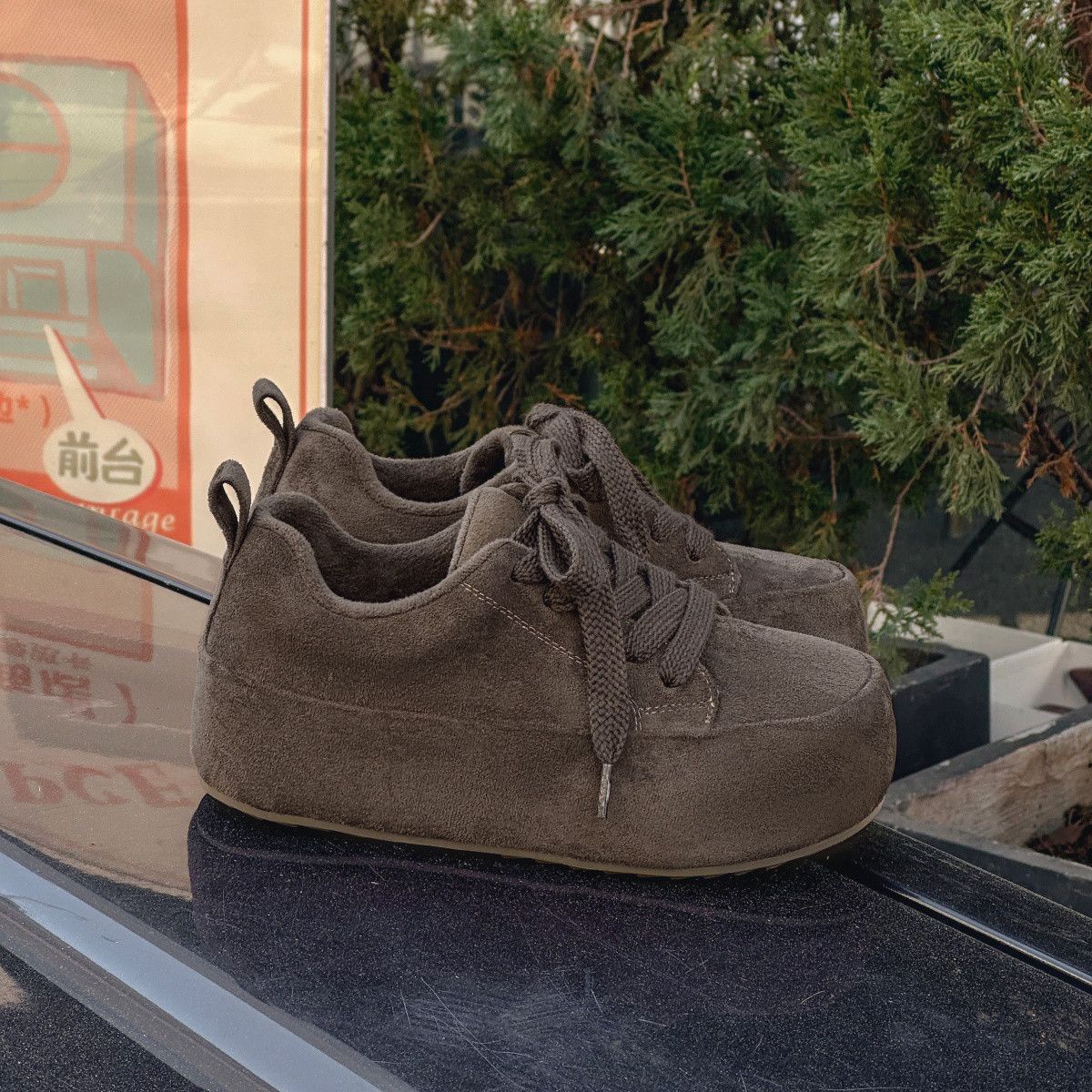 Cameido Maillard Thick-Soled Casual Sports Shoes 2025 Winter Fleece Warm Cotton Shoes Retro Birken Shoes_vogvips.com