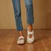 Retro-style Agand Training Shoes, Lightweight And Comfortable For Everyday Wear, Velcro Women's Shoes, Fashionable Flats._vogvips.com