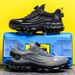 Unisex Lightweight Steel Toe Safety Work Shoes With Rotary Buckle, Air Cushion Comfort Footwear, Suitable For Construction & Factory Workers_vogvips.com