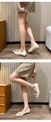 Pointed Single Shoes Women's Thick Heel French Small Fragrant Wind Doudou Shoes Spring Shallow Mouth Soft Sole Ladyshoes_vogvips.com