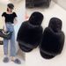 Fluffy For Women 2023 New Home Flat Warm One-Word Internet Celebrity Fashion Cotton Slippers_vogvips.com