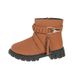 Girls' Korean Fashion Side Zipper Leather 2025 Spring And Autumn New Children's Martin Versatile Big Kids Boots_vogvips.com