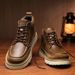 Men's Martin Winter Fleece Lined Warm Retro High-Top Leather British Style Thick-Soled Height-Increasing Work Autumn_vogvips.com