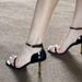 9cm High-heeled For Women, Thin Heel, 2025 New Model, Black Fashion Shoes, Large Size, Apricot Color, Women's Sandals_vogvips.com