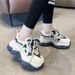 2024 Spring Summer New Foreign Dad Shoes For Women, Internet Celebrity Cat Ear Platform Sports Fashion White Shoes,_vogvips.com
