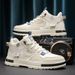 Spring New Breathable High Top Men's Versatile Small White Thick Sole Sports Casual Board Trendy Shoes_vogvips.com