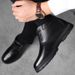 New Leather Spring Men's Shoes High-top Men's Heightening Tooling Martin Boots_vogvips.com