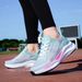 Breathable Mesh Fashion Color Block Sports 2026 New Trendy Women's Lace-up Shoes Casual Running_vogvips.com