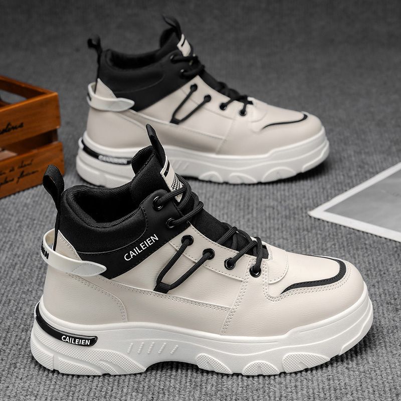 Fall Men's Shoes, High-Top Martin Boots, Men's Trends, Versatile, Work-On Work Shoes, Non-Slip Casual Booties_vogvips.com
