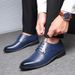 2025 Business Formal Leather New Large Size Single Shallow Mouth Lace-up Men's Design Room Decoration Shoes_vogvips.com