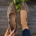 New Single With Shallow Mouth Suede Pointed Flat Bottom Large Size Versatile Female Bean Shoes_vogvips.com
