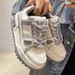 Fashion Sneakers Small White Jogging Women Synthetic PU Splicing Thick Sole Breathable Non Slip Wear Resistant_vogvips.com