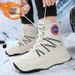 Men's Winter Snow Boots With Thick Sole - Fleece Lined Anti-Slip High-Top Warm Shoes For Cold Weather_vogvips.com