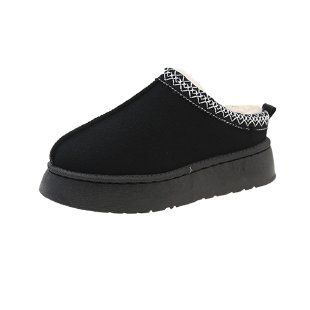 Women's Winter Snow Boots 2025 Faux Fur Lined Platform Flat Sole Slip On Ankle Boots_vogvips.com