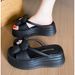 Platform Slippers Women 2024 New Summer Wear A High Sense Of Fashion With Beach Shoes To Go Out To Increase Sandals_vogvips.com